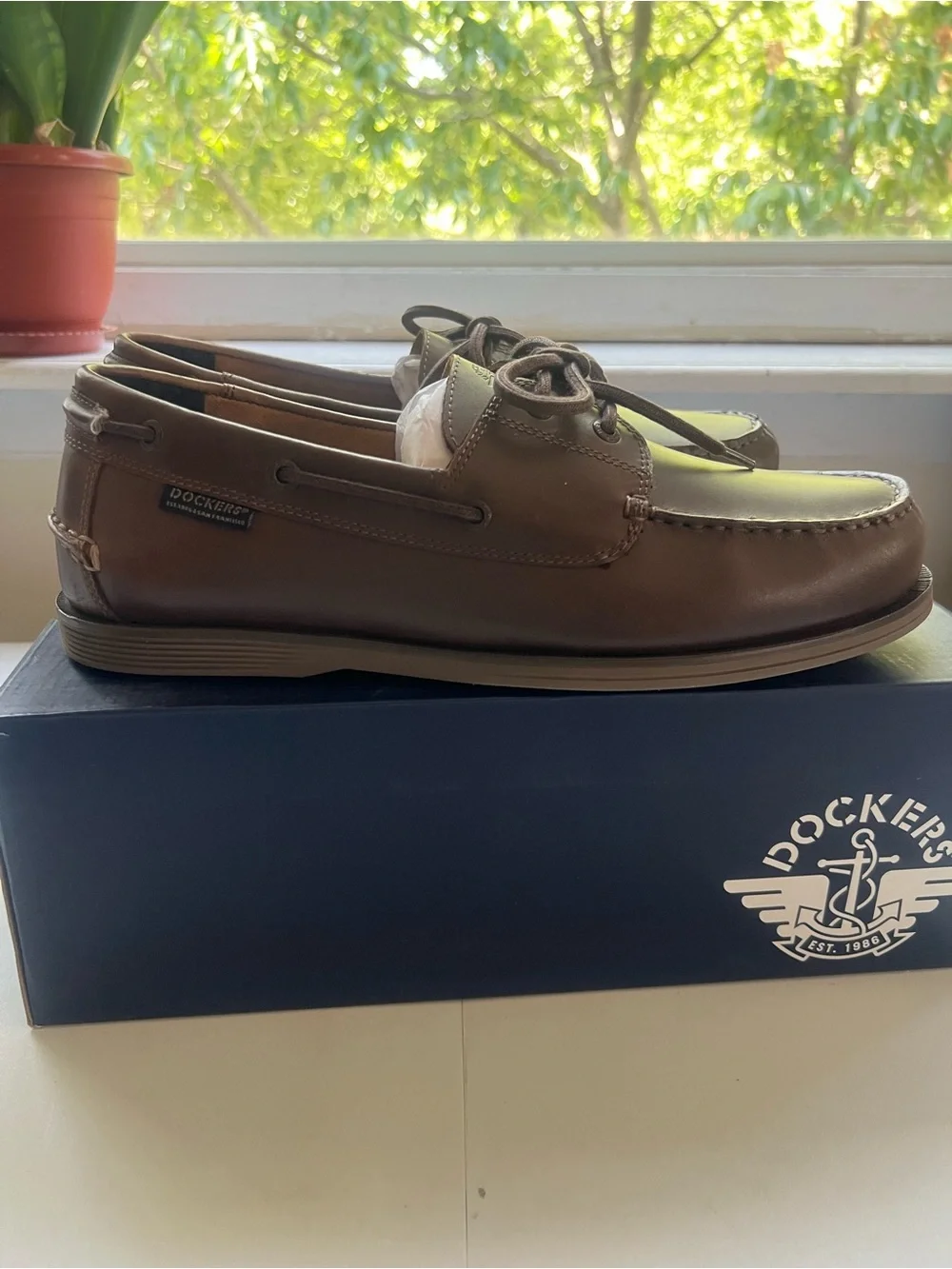 Men's Dockers, Dennison Boat Shoe 90-34408 Chestnut LEATHER